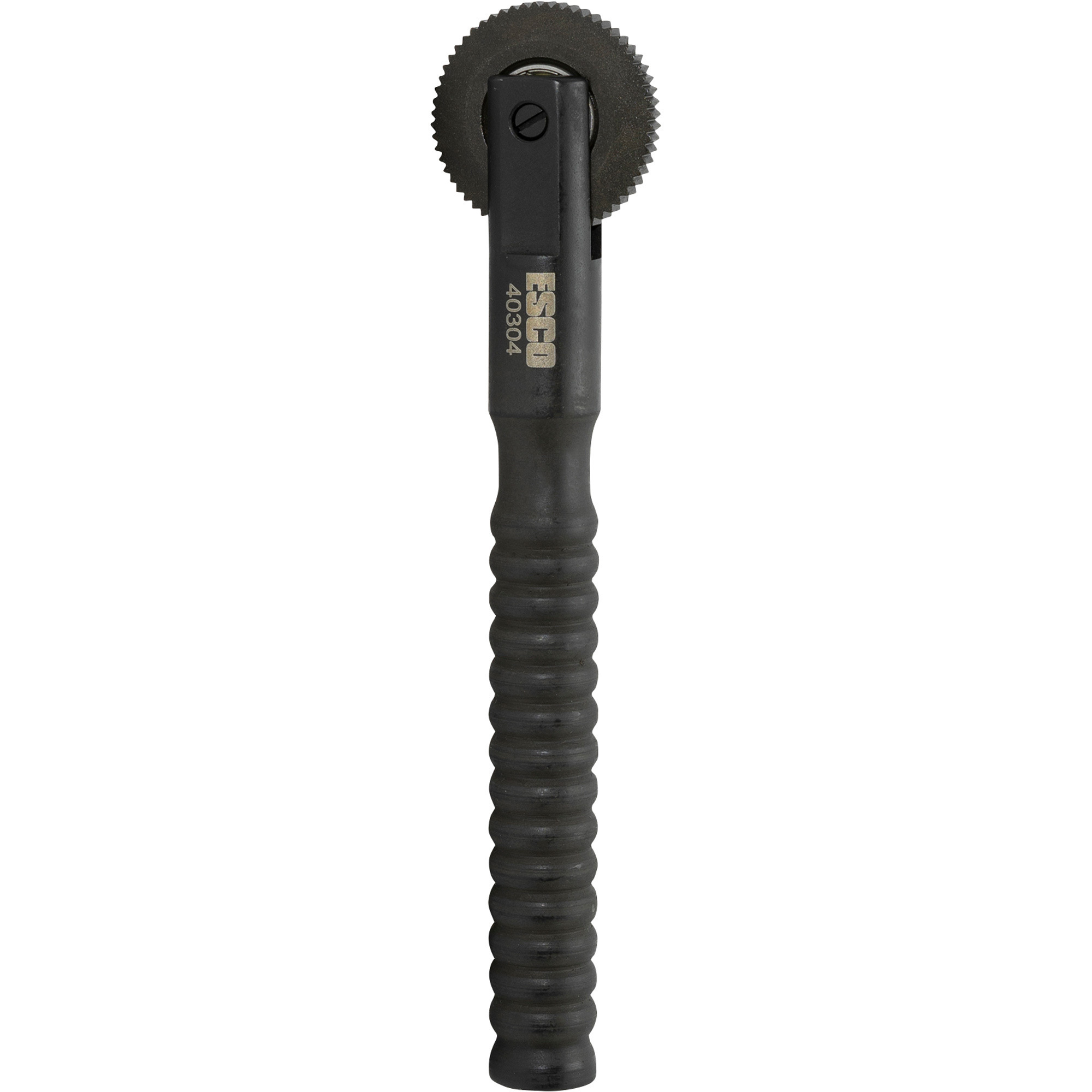 ESCO Heavy-Duty Stitcher Tire Patch Repair Roller Tool, 7.25in.L, 1 1/2in. Flywheel, Black Powder-Coated Steel, Model# 40304